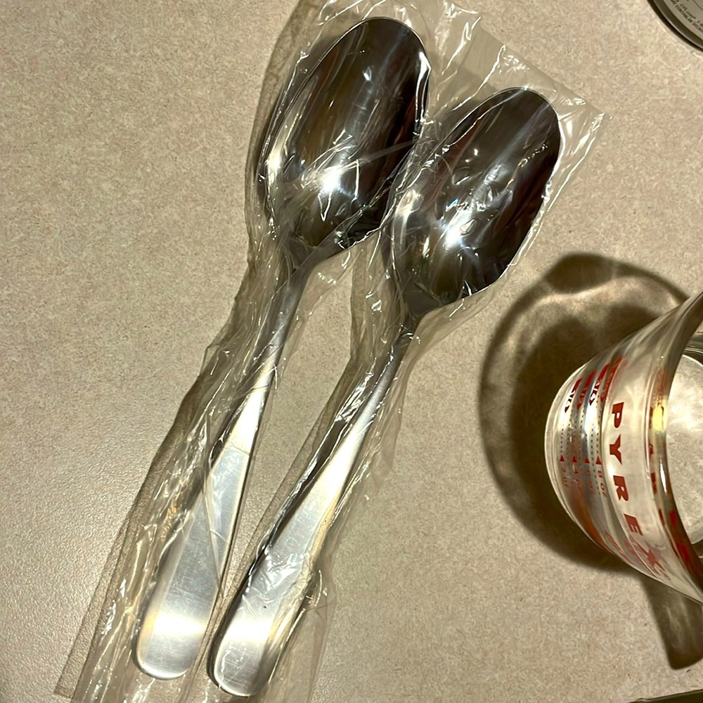 Oneida Serving Spoon Set/2 Stainless Steel Satin Finish 9" Serveware Brushed